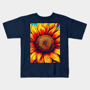 A Sunflower Pop Art Style Kids T-Shirt